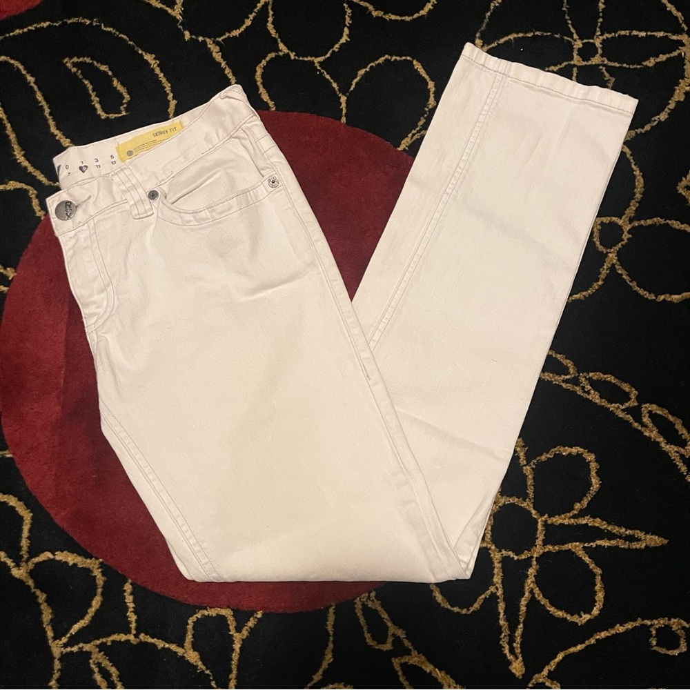 Roxy White Low Waisted Skinny Fit Jeans size 9
